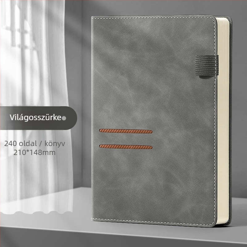 Új bőrhatású PU notesz, testreszabható A5-ös méretű üzleti iroda napló logóval, diák napló