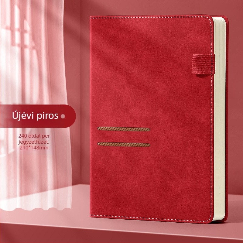 Új bőrhatású PU notesz, testreszabható A5-ös méretű üzleti iroda napló logóval, diák napló