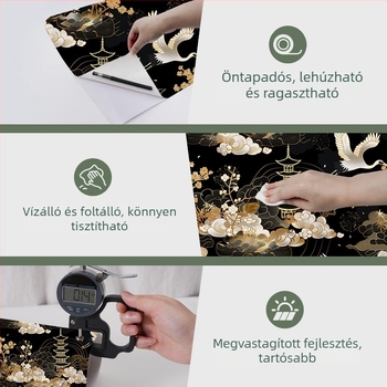 Retro japán daru tapéta – falra való dekor, tévéháttér, nappali és hálószoba dekoráció, öntapadós