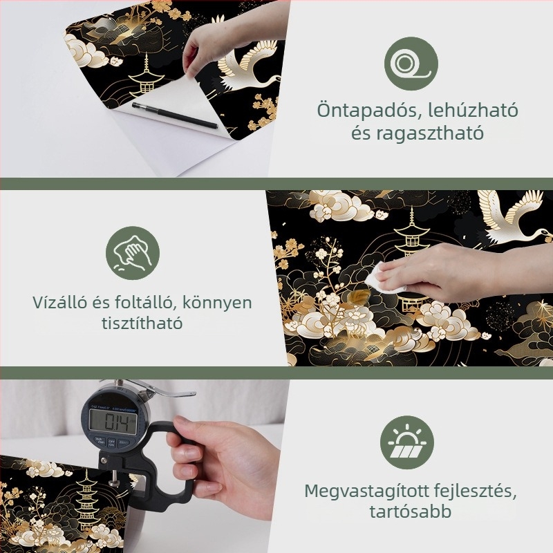 Retro japán daru tapéta – falra való dekor, tévéháttér, nappali és hálószoba dekoráció, öntapadós