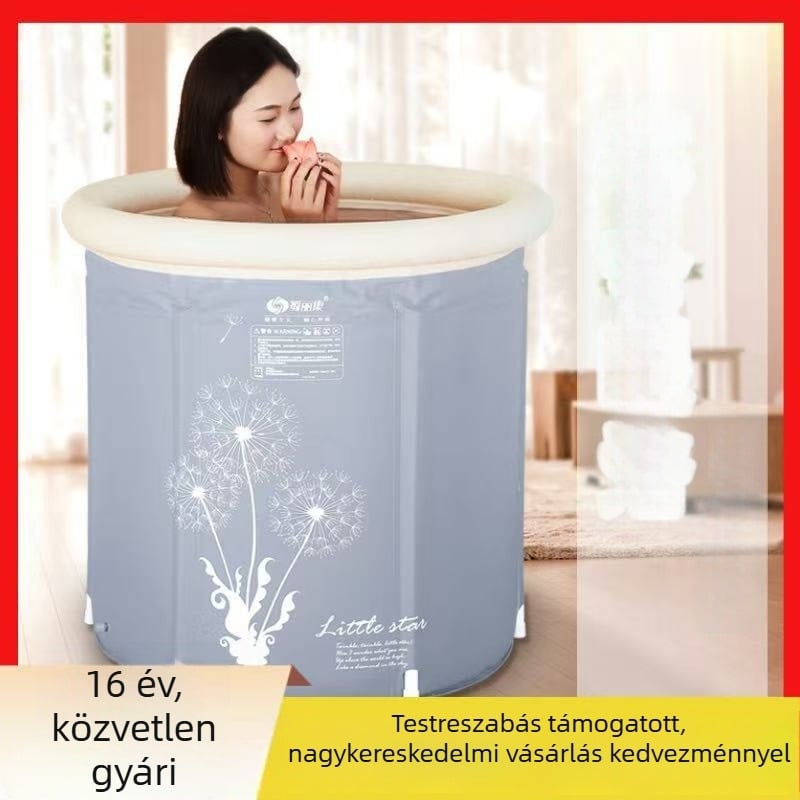 Összecsukható felnőtt gőzfürdő kád, teljes test gőzölésre, kétfunkciós