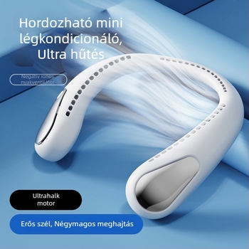 Új mini lapát nélküli nyakventilátor, csendes és hordozható kültéri USB-s hűtőventilátor