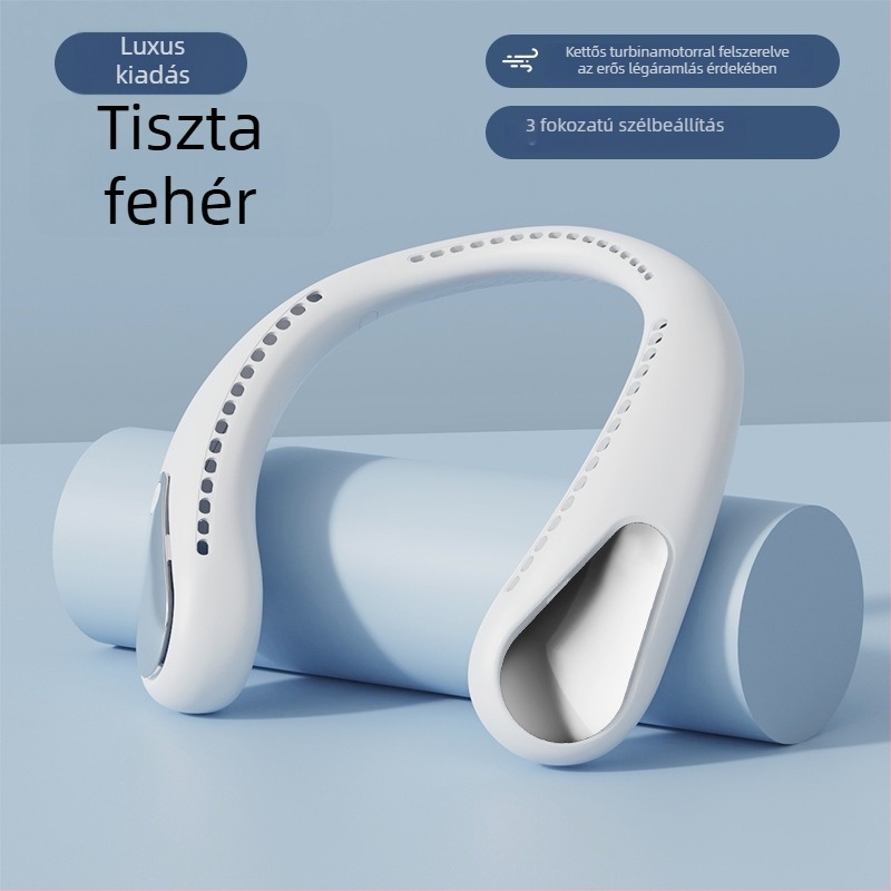 Új mini lapát nélküli nyakventilátor, csendes és hordozható kültéri USB-s hűtőventilátor