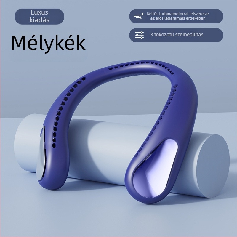 Új mini lapát nélküli nyakventilátor, csendes és hordozható kültéri USB-s hűtőventilátor