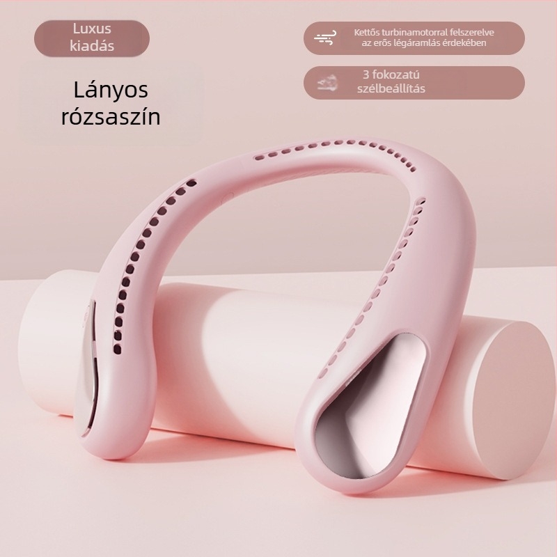 Új mini lapát nélküli nyakventilátor, csendes és hordozható kültéri USB-s hűtőventilátor