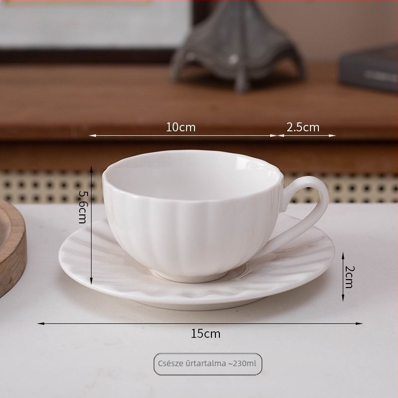 Új tündér-stílusú porceláncsésze és alátét készlet, nordic stílusú kávéfőző csésze és alátét, felakasztható füllel és kanállal, különleges dizájn