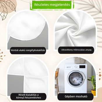 Babaágyhoz való takaró ventillátor-formájú kivágással, porvédő ágyfede, Peach-Skin anyag, modern hercegnő stílus