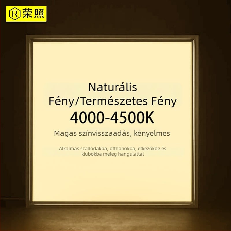 600x600 síkpaneles mennyezeti világítás, 110V szélesfeszültség, gipszkarton mennyezet, 60x60 beépített alumínium panel, rejtett szerelés