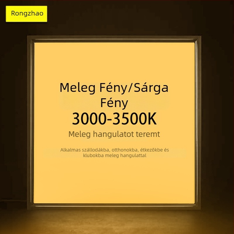 600x600 síkpaneles mennyezeti világítás, 110V szélesfeszültség, gipszkarton mennyezet, 60x60 beépített alumínium panel, rejtett szerelés