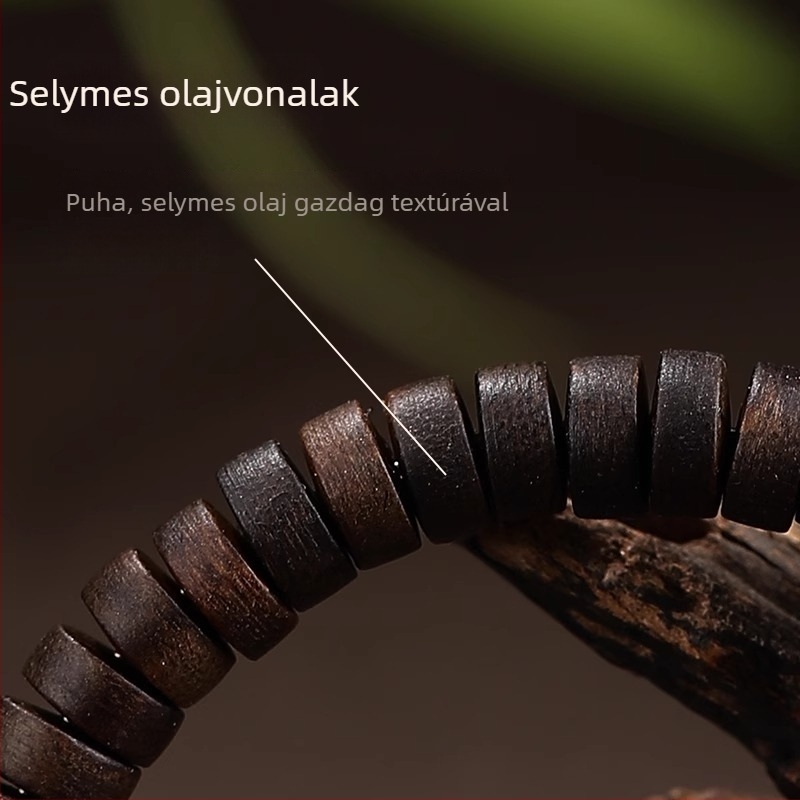 Agarwood gyöngyös karkötő, uniszex, geometriai design