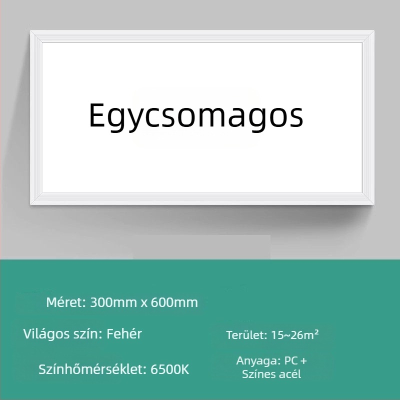 Integrált mennyezeti LED panel 300x300 mm, sík panel a konyha és fürdőszoba számára, beépített mennyezeti lámpa alumínium panellel