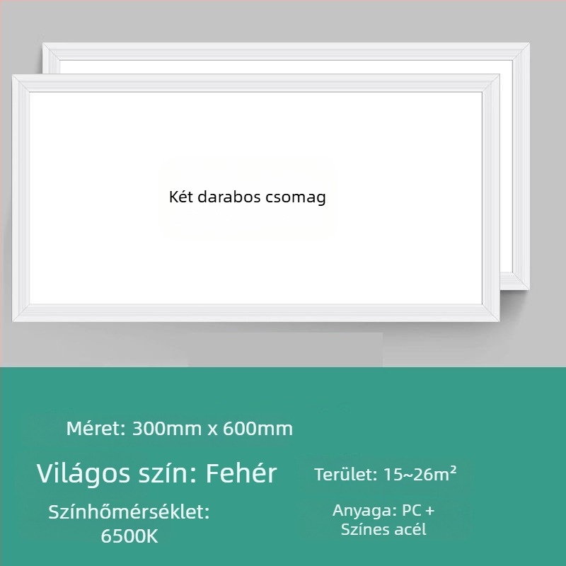 Integrált mennyezeti LED panel 300x300 mm, sík panel a konyha és fürdőszoba számára, beépített mennyezeti lámpa alumínium panellel