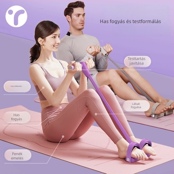 Pedálos feszítő haskarcsúsító eszköz – otthoni edzés nőknek, többfunkciós felülés és hasi nyújtás