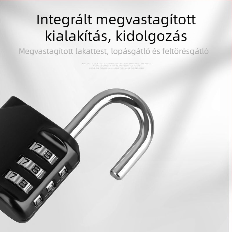 Fém kombinációs zár, kis lakat, mini lopás elleni zár poggyászhoz, otthoni és szekrényekhez