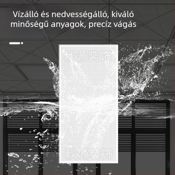 Porszórt bevonatú alumínium perforált panel 300x600, konyha, fürdőszoba és erkély mennyezetéhez