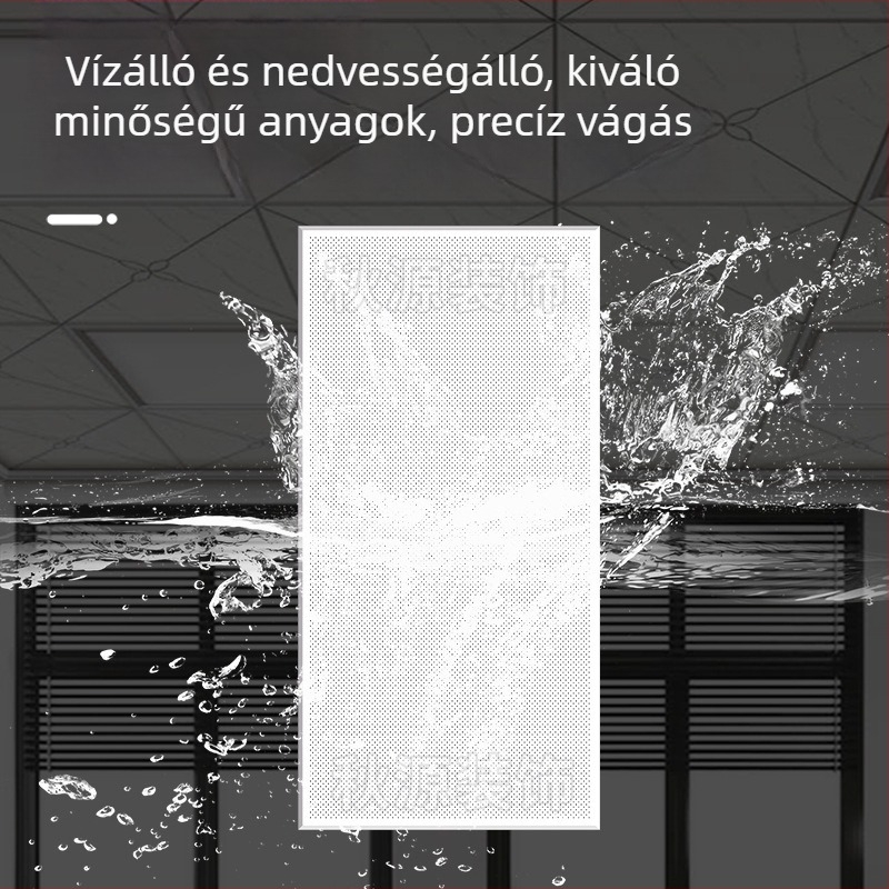 Porszórt bevonatú alumínium perforált panel 300x600, konyha, fürdőszoba és erkély mennyezetéhez
