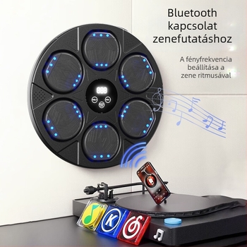 Intelligens Bluetooth-os boksz-edzés falra szerelhető cél, zenével, felnőtteknek