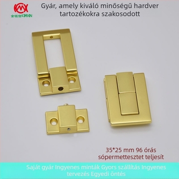 Kimxin cinkötvözet zár nap alakú csattal, 35x25, fa dobozos csomagolás, fém zárkiegészítők