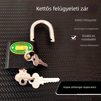 Hanshan kéttokos cilinderrel rendelkező lakat kétfős kezeléshez – biztonsági zár raktárhoz és benzinkúthoz