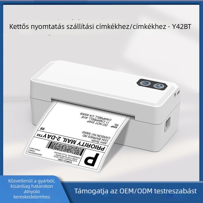 4x6-os expressz címkenyomtató, elektronikus fuvarlevél hőnyomtató, kompakt öntapadós címkenyomtató