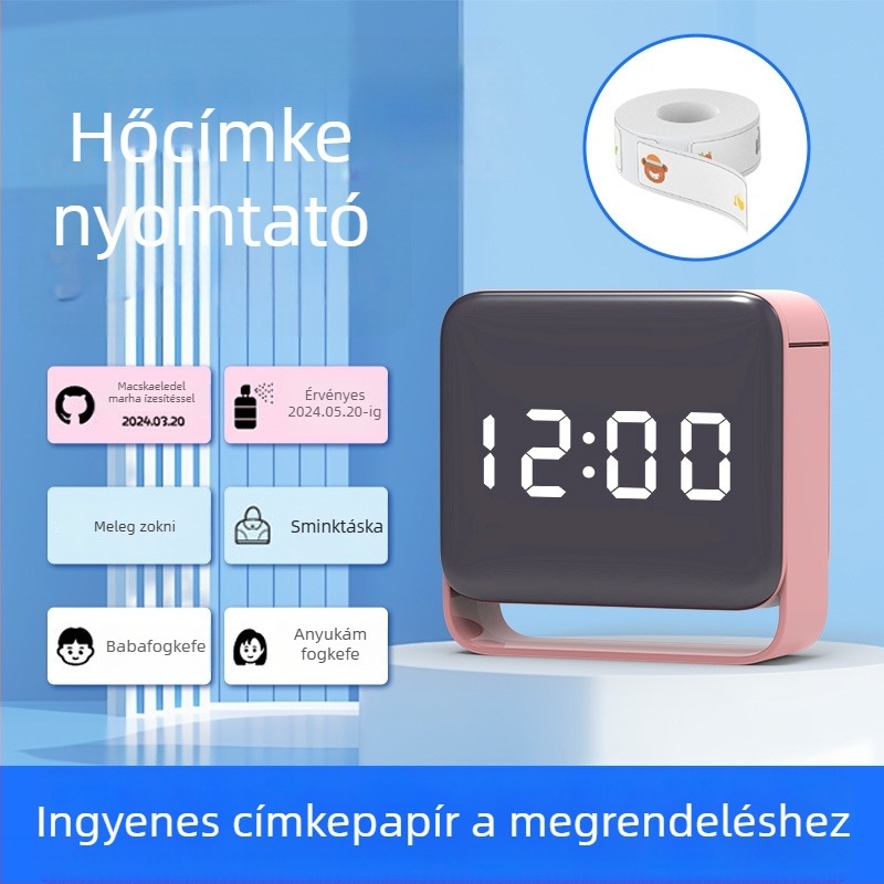 Hordozható termikus nyomtató árcímkékhez és ruházati címkékhez, Bluetoothos kézi címkenyomtató