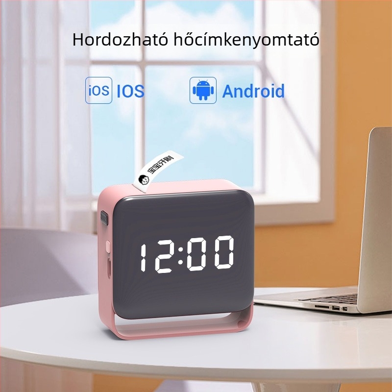 Hordozható termikus nyomtató árcímkékhez és ruházati címkékhez, Bluetoothos kézi címkenyomtató