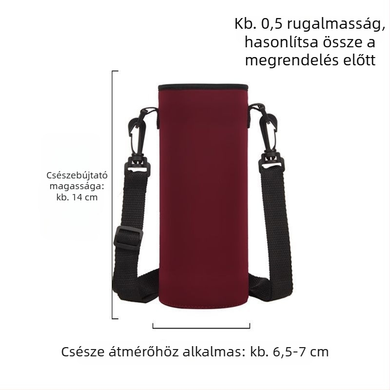 Crossbody pohárvédő, nagy kapacitású szigetelt kulacs-tok