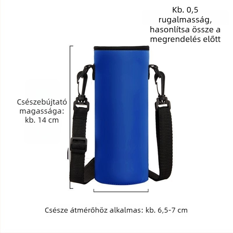 Crossbody pohárvédő, nagy kapacitású szigetelt kulacs-tok