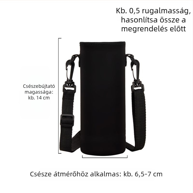 Crossbody pohárvédő, nagy kapacitású szigetelt kulacs-tok