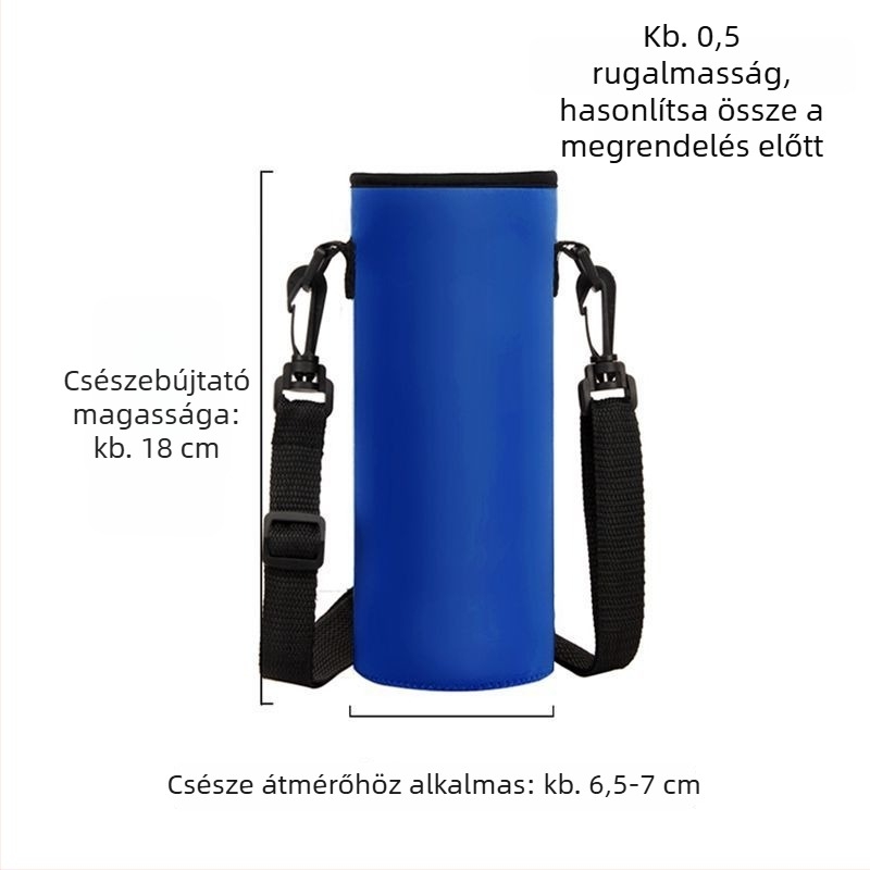 Crossbody pohárvédő, nagy kapacitású szigetelt kulacs-tok