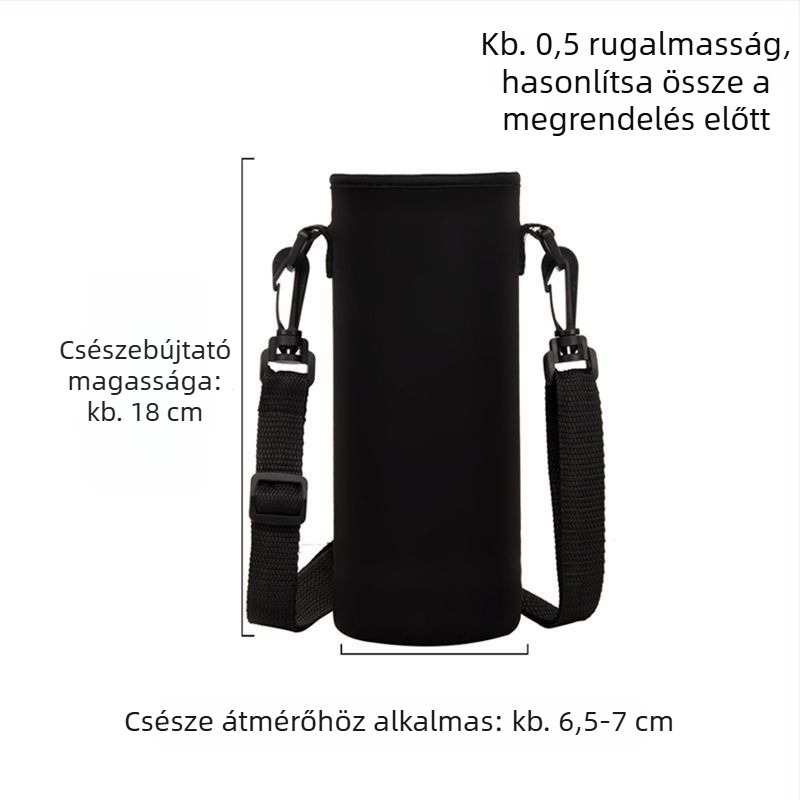 Crossbody pohárvédő, nagy kapacitású szigetelt kulacs-tok