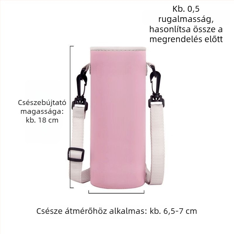 Crossbody pohárvédő, nagy kapacitású szigetelt kulacs-tok