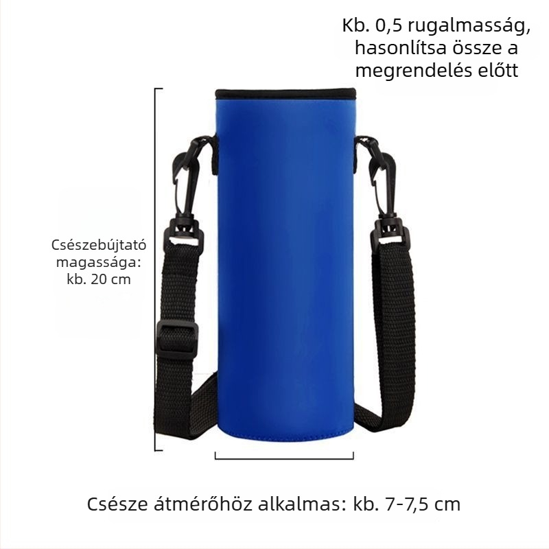 Crossbody pohárvédő, nagy kapacitású szigetelt kulacs-tok