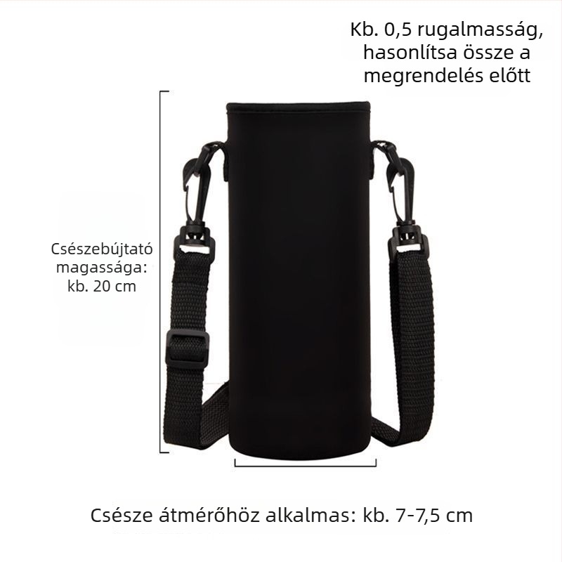 Crossbody pohárvédő, nagy kapacitású szigetelt kulacs-tok