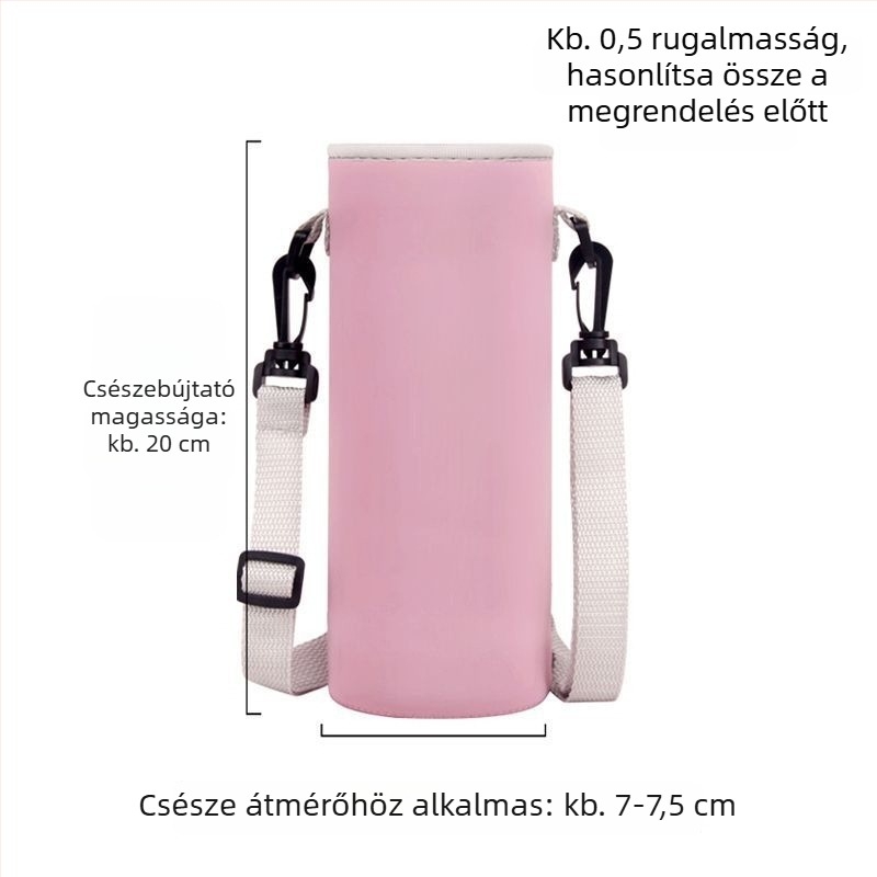 Crossbody pohárvédő, nagy kapacitású szigetelt kulacs-tok