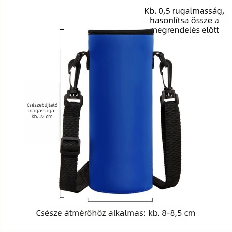 Crossbody pohárvédő, nagy kapacitású szigetelt kulacs-tok
