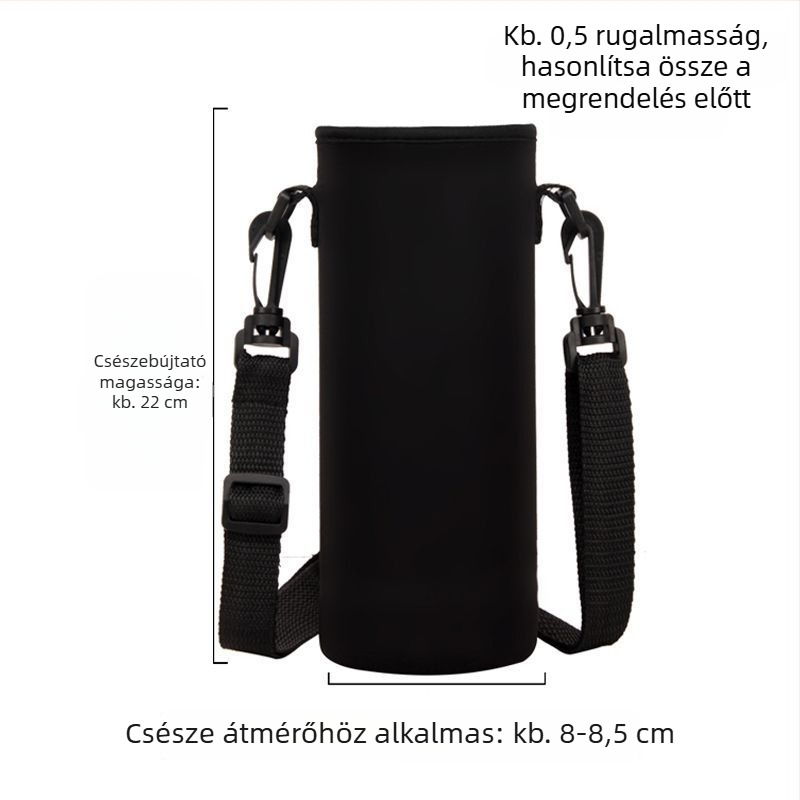 Crossbody pohárvédő, nagy kapacitású szigetelt kulacs-tok