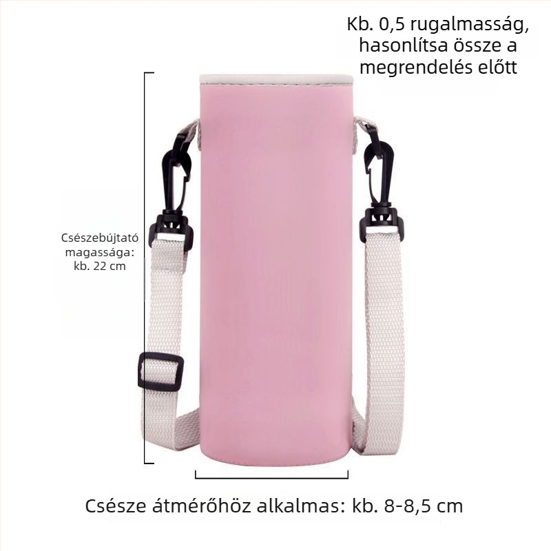 Crossbody pohárvédő, nagy kapacitású szigetelt kulacs-tok