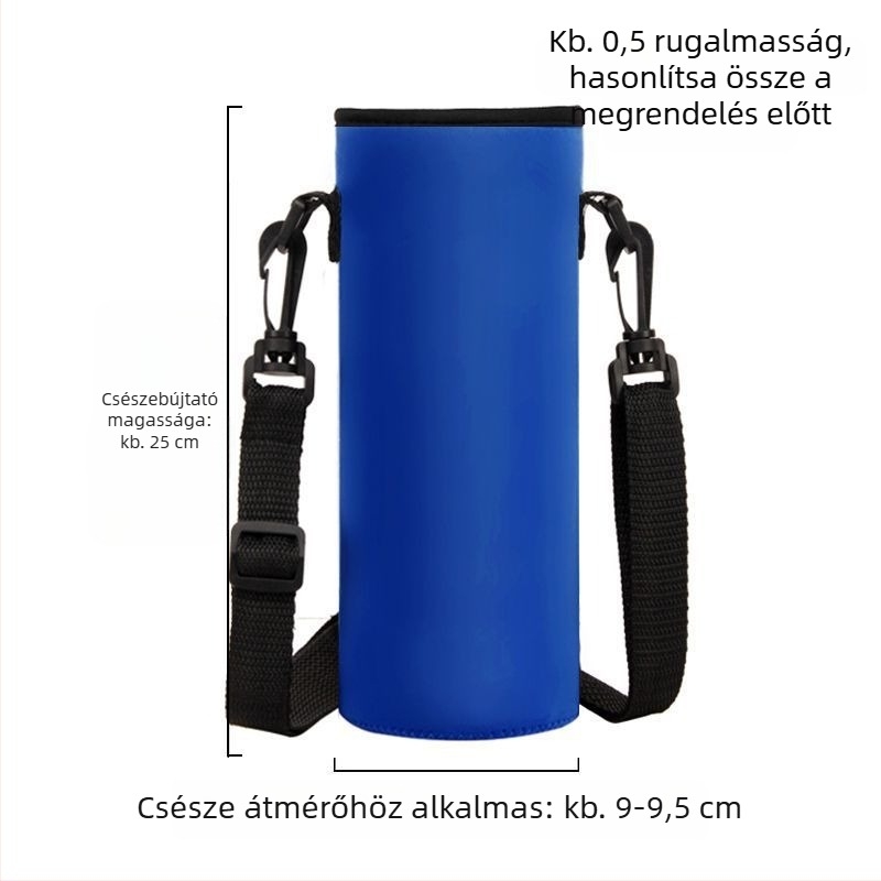 Crossbody pohárvédő, nagy kapacitású szigetelt kulacs-tok