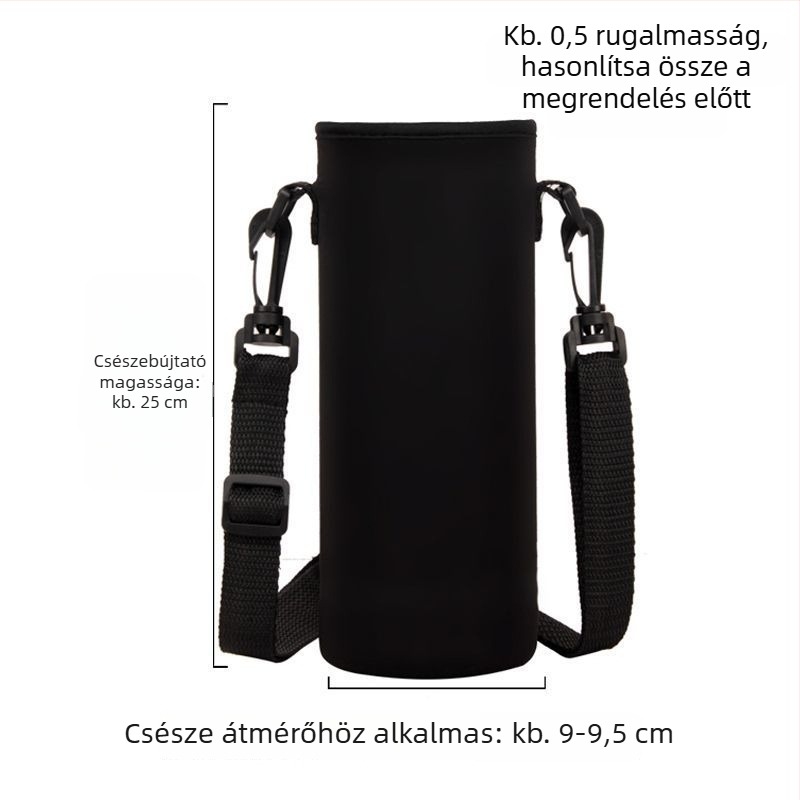 Crossbody pohárvédő, nagy kapacitású szigetelt kulacs-tok