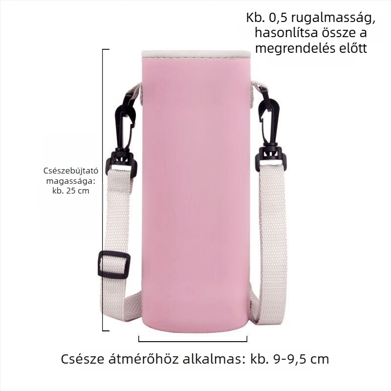 Crossbody pohárvédő, nagy kapacitású szigetelt kulacs-tok