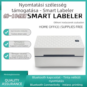 4 hüvelykes Bluetooth termikus címke nyomtató elektronikus fuvarlevélhez és ruházati címkékhez