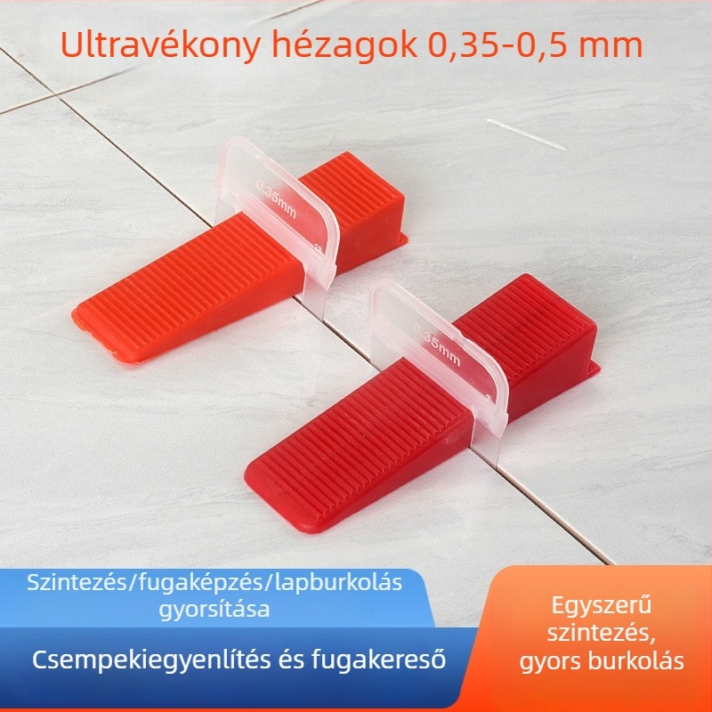 Csempe szintező – lux verzió, ultrafin fuga, támogató eszköz a padlóburkolat lerakásához, 0,35 szilárd alap, 0,5 mm