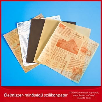 Sütőpapír viaszos bevonattal, élelmiszer-minőségű, 40 g/m², zsírtaszító, kenyérhez, süteményekhez és hamburgerekhez