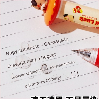 3D forgó zselés toll lányoknak, gyorsan száradó fekete tinta, a Ló évének ihletésével