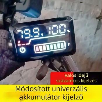 LiFePO4 akkumulátor feszültség kijelző elektromos járművekhez (48V/60V/72V)