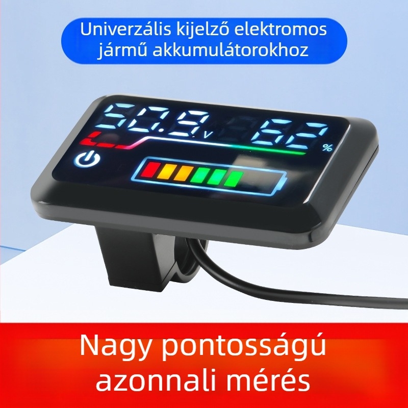 LiFePO4 akkumulátor feszültség kijelző elektromos járművekhez (48V/60V/72V)