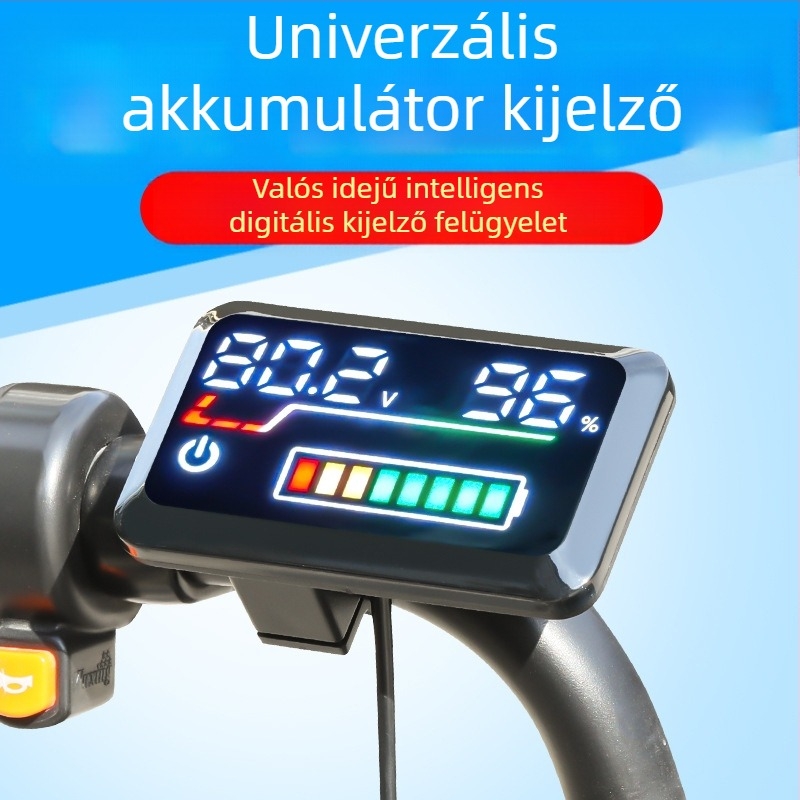 LiFePO4 akkumulátor feszültség kijelző elektromos járművekhez (48V/60V/72V)