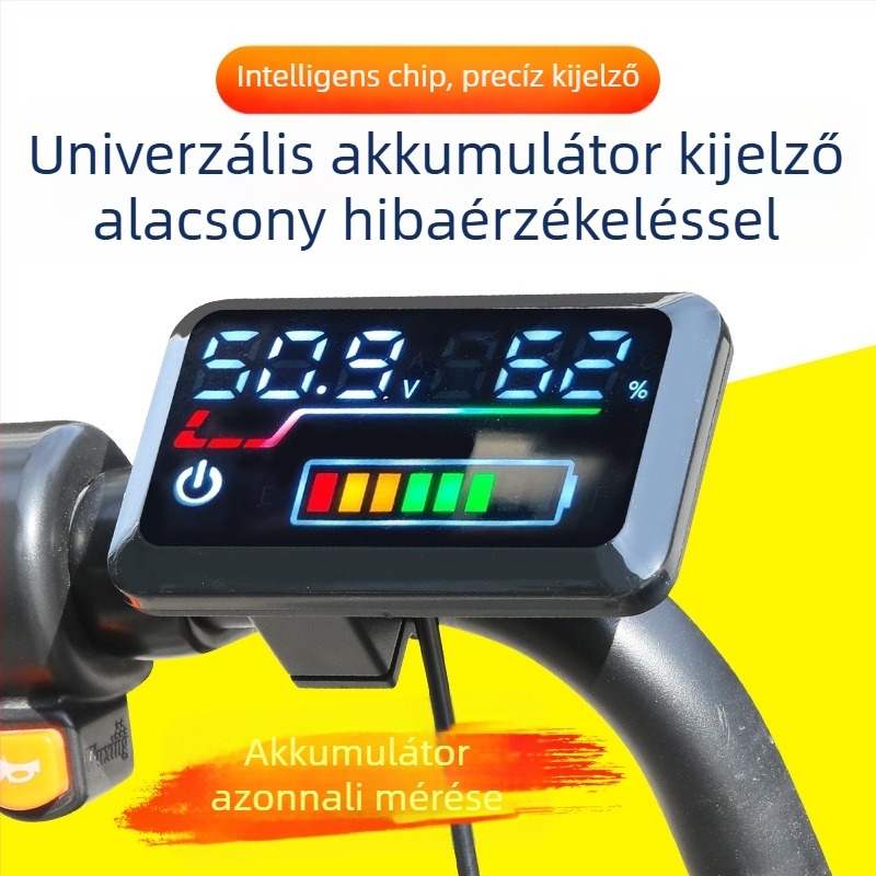 LiFePO4 akkumulátor feszültség kijelző elektromos járművekhez (48V/60V/72V)