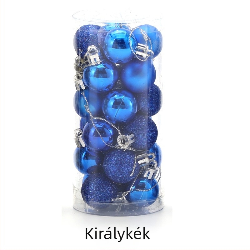 Vödörben csomagolt karácsonyi gömbök, fényes akasztó díszek a karácsonyfára, elektroplatált díszek, DIY kiegészítők